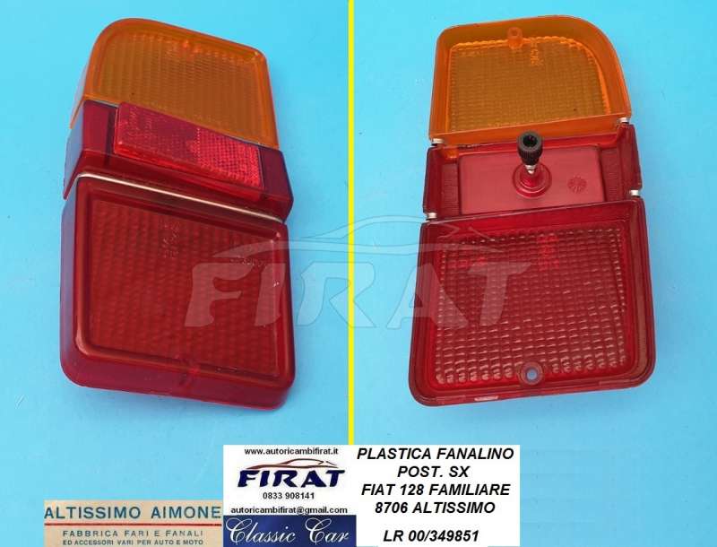 PLASTICA FANALINO FIAT 128 FAMILIARE POST.SX ALTISSIMO (8706)